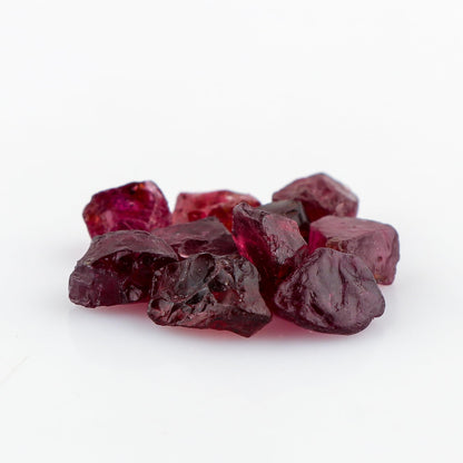 CRYSTALIS 10pcs Natural AA+ Rhodolite-Garnet Raw Crystals, Loose Gemstone Wholesale Bulk Rough Jewelry Making Supply, Chakra And Healing Stones, Wire Wrapping, DIY, Tumbling, Gem Collection