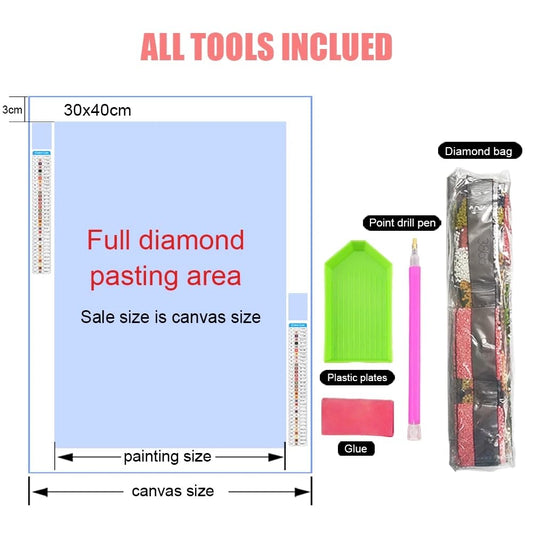 Generic DIY Diamond Art Painting by Numbers Black and White New York City Illustration Full Round Drill Diamond Mosaic Crystal Rhinestone Arts and Craft for Home Wall Decor 50x40cm(gr248)