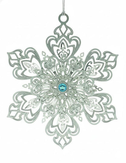Beacon Design ChemArt Dazzling Blue Rhinestone Snowflake Hanging Ornament
