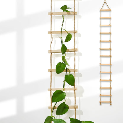 GOOOXIM Chain Trellis for Climbing Plants Indoor – Natural Wood Ladder Style Plant Support for Vines, Ideal for Pothos & Ivy, Stylish Modern Design for Home & Garden Use, Indoor/Outdoor