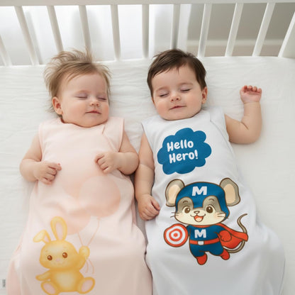 YumiBabe Premium Newborn Baby Sleep Sack, Organic Bamboo Wearable Blanket 0.5 tog, Ultra-Soft, Safe, Breathable Baby Sleeping Bag 0–6 months 2‑Way Zipper