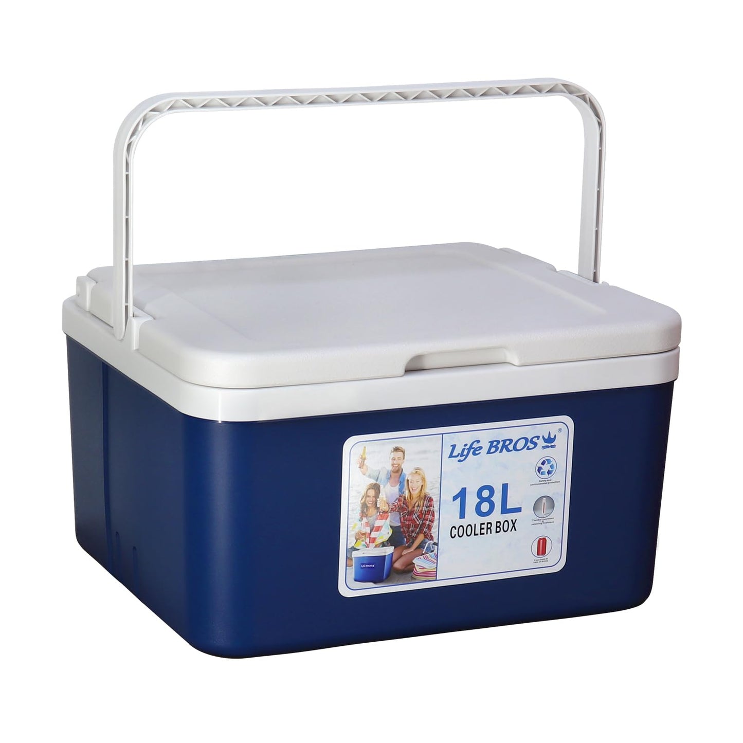 LifeBROS 11/17/19/27 Qt Insulated Portable Cooler Leak-Proof Airtight Ice Chest Dry Box Hard Cooler Plus Ice Packs for Travel, BBQ, Camping, Picnic- Blue