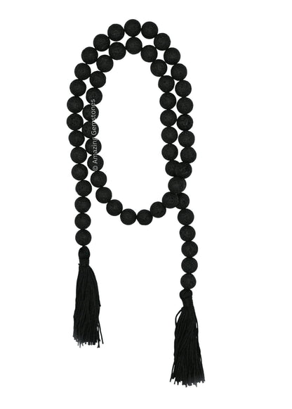 Amazing Gemstone Lava Crystal Farmhouse Decor Beads with Tassel - 38" Crystal Bead Garland Decor for Farmhouse Wall Decor, Home, Coffee Table, Shelf - Rustic Country Boho Prayer Beads Wall Decor