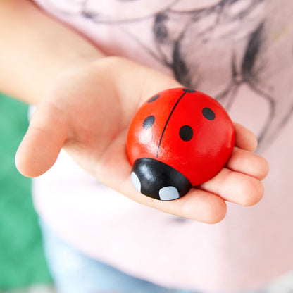 Counting Ladybugs - Montessori Wooden Counting Toy for Girls 3 4 5 Year Old - Ladybug Learning Toys for Toddlers - Preschool Kids Toys for Number Matching, Sorting & Fine Motor Skills - Lady Bug Gifts
