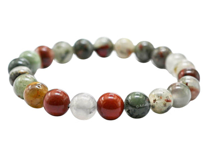 Amazing Gemstone Crystal Bracelet for Women Men's Gifts - Protection Healing Crystal Bracelet - 8mm Gemstone Beaded Stretchable Bracelet Pulseras Para Hombres Mujer Stocking Stuffers Mothers Day Gift (African Bloodstone)