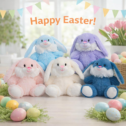 HollyHOME Easter Bunny Stuffed Animal Stuffed Bunny Plush Soft and Cuddly Stuffed Rabbit Easter Gift for Kids Baby Girls 10 inch Purple