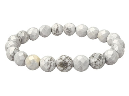 Amazing Gemstone Howlite Bracelet for Women - Chakra Mens Bracelet Protection Crystals and Healing Stones - Blessing Bracelet Spiritual Meditation Gift Christmas Stocking Stuffers