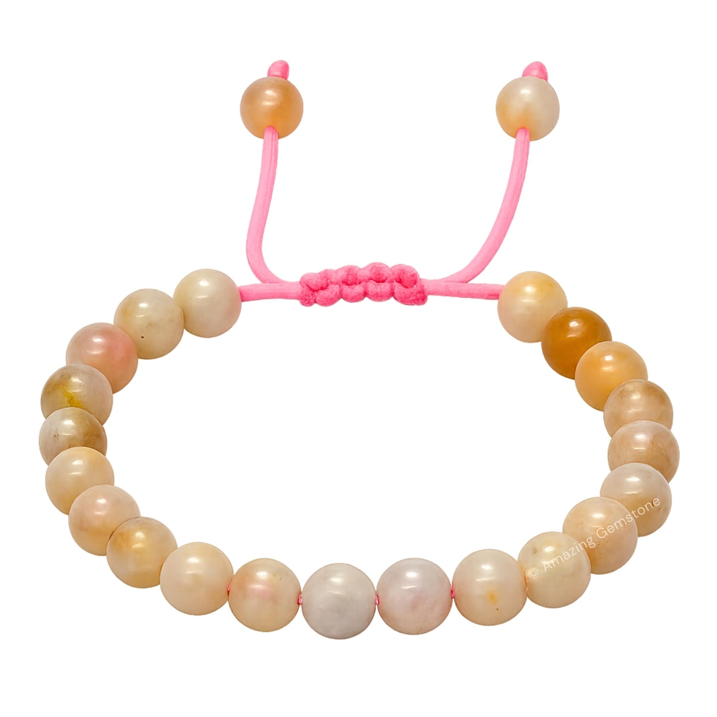 Amazing Gemstone Canadian Flower Agate Bracelet for Women Men's Gifts - Protection Healing Crystal Bracelet - 8mm Gemstone Beaded Adjustable Bracelet Pulseras Para Hombres Mujer Stocking Stuffers