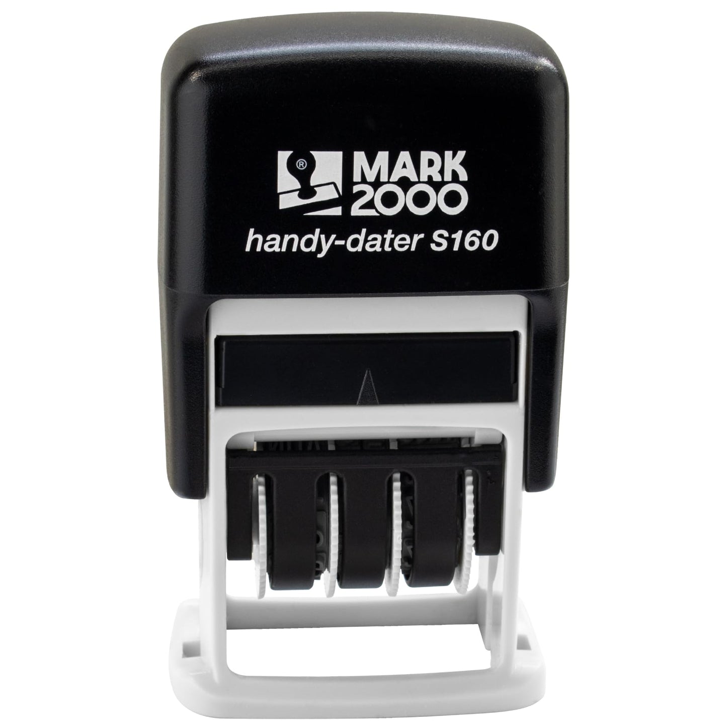 Mark 2000 Self-Inking Rubber Date Office Stamp with Scanned Phrase & Date - Red Ink (Handy-Dater S160), 12-Year Band