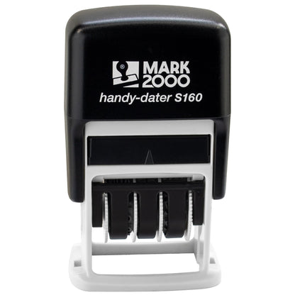 Mark 2000 Self-Inking Rubber Date Office Stamp with Completed Phrase & Date - Red Ink (Handy-Dater S160), 12-Year Band