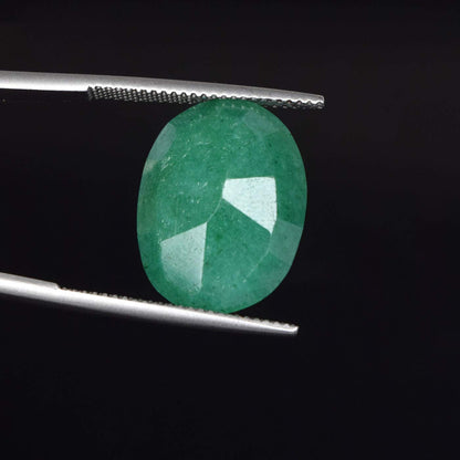 GEMHUB Natural Oval Cut Colombian Loose Green Emerald Beads Approx 60 Ct / 12 Pcs Gemstones Lot…