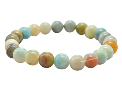Amazing Gemstone Crystal Bracelet for Women Men's Gifts - Protection Healing Crystal Bracelet - 8mm Gemstone Beaded Stretchable Bracelet Pulseras Para Hombres Mujer Stocking Stuffers Mothers Day Gift (Mex Amazonite)