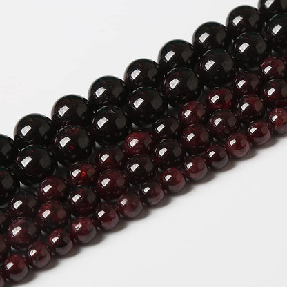 AAA Natural Garnet Stone Beads for Jewelry Making Energy Crystal Healing Power Gemstone DIY Bracelet Necklace 10mm 36pcs (Garnet Stone, 10mm)