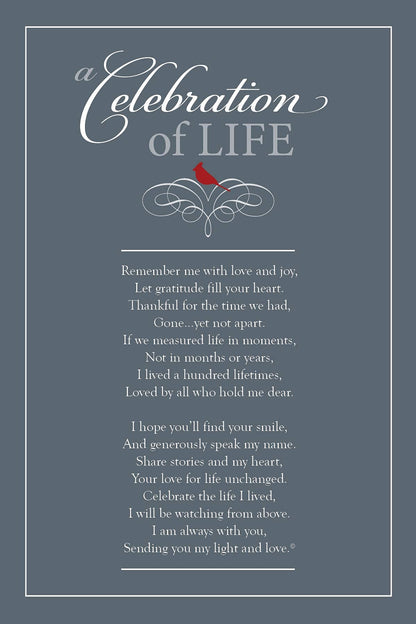 Celebration of Life Memorial Wind Chime/Sympathy Wind Chimes in Loving Memory of Loved One - Ideal Sympathy Gift with Cardinal/Bereavement Gift/Condolence Token That Lasts Longer Than Flowers
