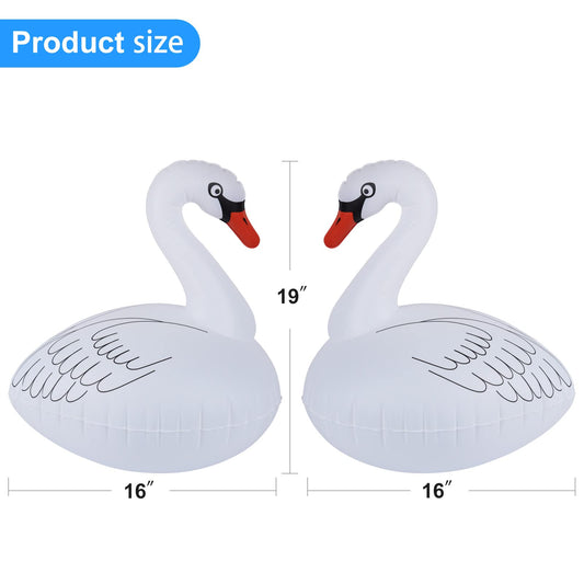 Goallim Floating Pool Lights 2PK, Waterproof Inflatable Swan Solar Pool Lights, Glow in The Dark Color Changing LED Pool Light that Float for Backyard Spa Patio Wedding Party Decor