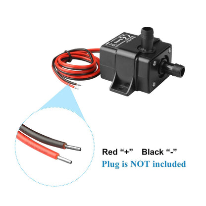 MOUNTAIN_ARK 2 Pack DC 12V Mini Submersible Water Pump 63 GPH for Aquarium, Fish Tank, Hydroponic, Fountain, Water Feature