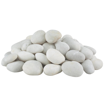 VINICS Large River Rocks for Landscaping 20lbs, 3-4 Inch White River Rocks, Hand-Picked Natural Stones for Garden Design Fish Tank, Pathways and Backyard