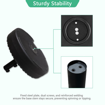 Helios&Hestia 88 lb Heavy Duty Round Plastic Water and Sand Fillable Outdoor Umbrella Base Stand Weight for Patio Market Table Umbrella, Black
