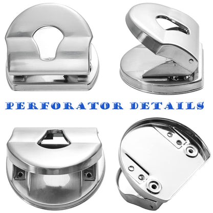Paper Hole Puncher 2 Hole Punch, 10 Sheets Capacity, Without Base, Silver