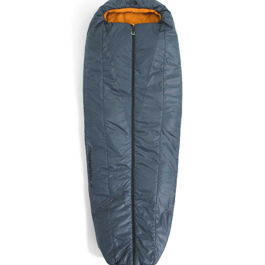 THE NORTH FACE Stormbreak 35F / 1.7C Backpacking Sleeping Bag - Water Repellent, Fully Insulated, Includes Stuff Sack, Granite Grey/Dust Orange, Short