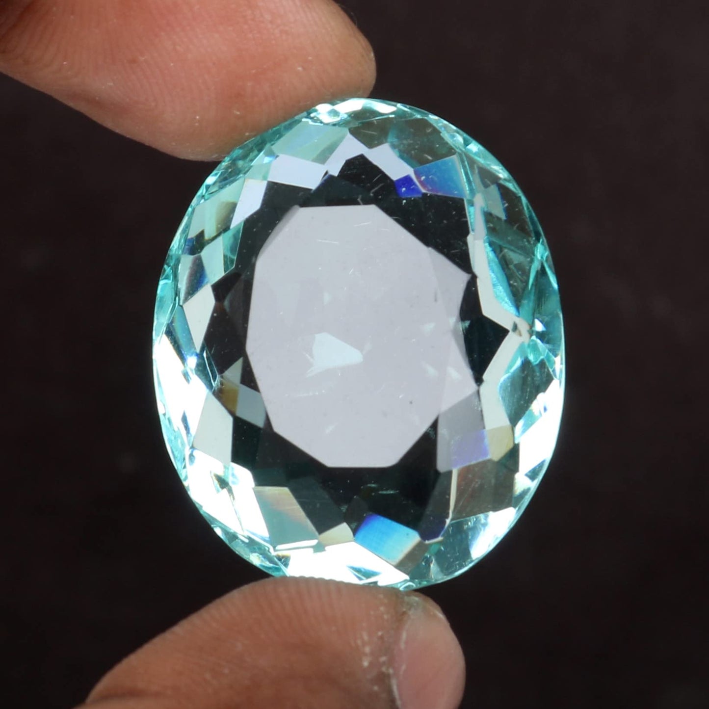 REAL-GEMS Sky Blue Aquamarine 108.00 Carat. Beautiful Oval Cut Loose Gemstone For Jewelry Making