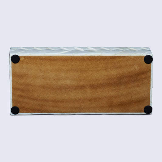 Handicrafts Home Decorative Storage Box 10x4.5 – Remote Control Holder, Jewelry Organizer, Modern Decorative Box with Lid, Boho Chic Home Décor Accent, Vintage Memory Box for Living Room Shelf Décor