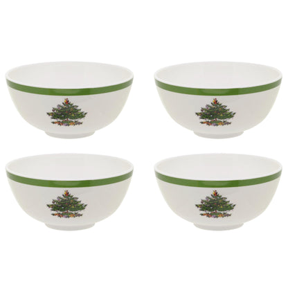 Spode Christmas Tree 12-Piece Dinnerware Set, Service for 4 - Dishwasher Safe Seasonal Dinnerware, Festive Christmas Tree Motif for Holiday Gatherings, Shatterproof & Durable Dishes - Made of Melamine