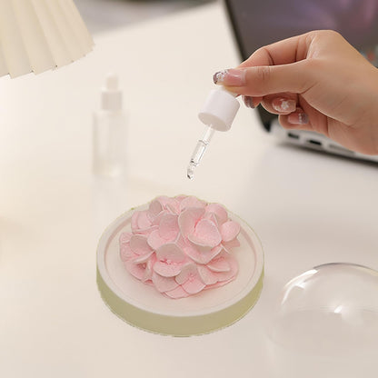 FLCSIed Essential Oil Passive Flower Diffuser -Non-Electric Peony Flower Porcelain Aromatherapy Diffusers for Small Mini Room, Desk Decorative, Bathroom (Pink, Hydrangea)