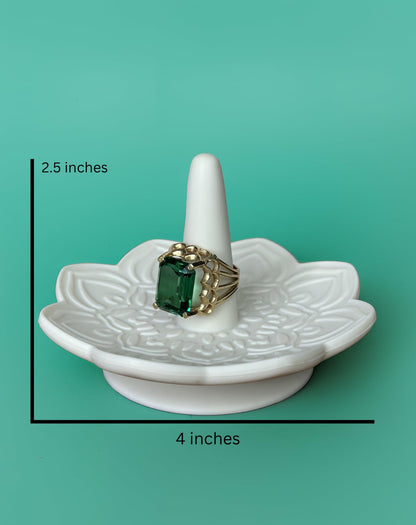 LEMae Ring Thing - Silicone Ring Holder Dish/Trinket Tray with Suction for Next to Sink, Jewelry Stroage, Mandala, Home Decor, Engagment Wedding Birthday Mothers Day Gifts for Women Her (Sage)