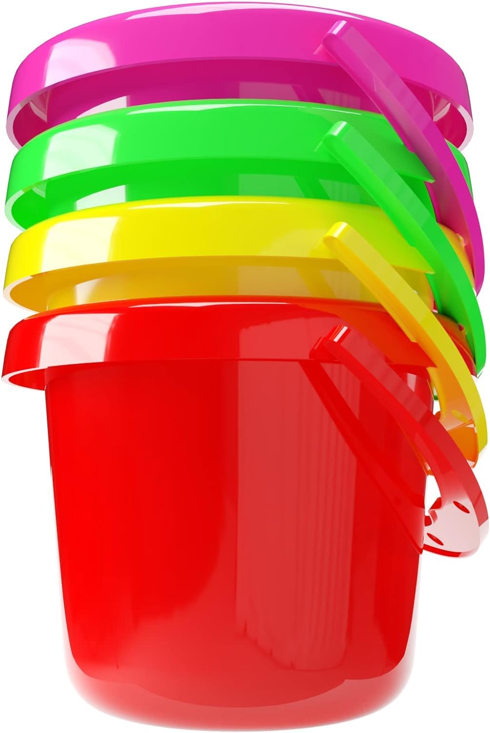 The Dreidel Company Mini Beach Day Playsets, 3.25" Sand Bucket Play Set Box Includes, Pail, Shovel, Rake, Sifter Scoop, Dolphin Fish Sand Trays Toy for Boys and Girls Birthday Party Favor (288-Pack)