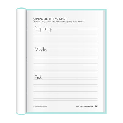 Learning Without Tears, Building Writers C, Student Edition, Age 7+, 2nd Grade+, Handwriting Without Tears, Narrative, Information & Opinion Writing, Fluency, School & Home, Tutoring