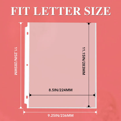 500 Pack Sheet Protectors 8.5 x 11 inch Clear Page Protectors for 3 Ring Binder, Plastic Sleeves for Papers, Document