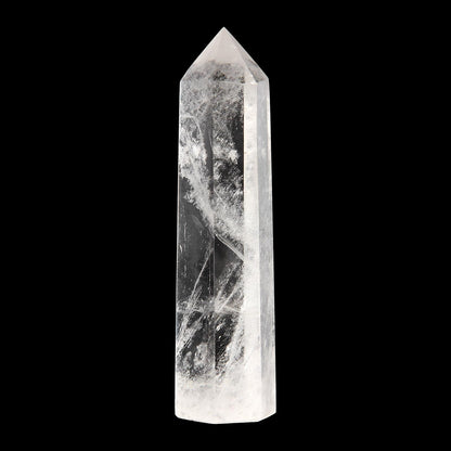 Orientrea Clear Quartz Crystal Wand-1 Pc 3.5"-3.9" Natural Clear Quartz Crystal Wands, Healing Crystal and Stones, Natural Stone Tower, Gift Box Packaging