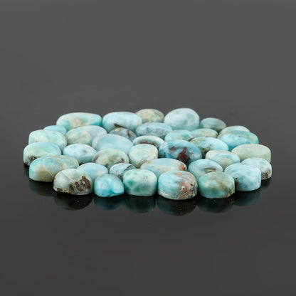 Gemkora 100cts Natural Larimar Gemstones Wholesale Cabochons Lot, Jewelry Making Loose Gemstone, Polished Gems, DIY, Wire Wrapping, Reiki, Wikka, Healing Crystals, Bulk Gemstone Deal [B-Grade]