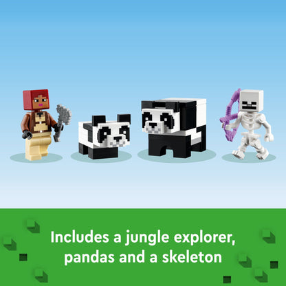 LEGO Minecraft The Panda Haven, Movable Toy House with Baby Pandas Animal Figures, Gaming Toys for Kids, Gift Idea for Boys and Girls Ages 8 Plus, 21245
