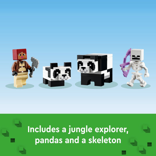 LEGO Minecraft The Panda Haven, Movable Toy House with Baby Pandas Animal Figures, Gaming Toys for Kids, Gift Idea for Boys and Girls Ages 8 Plus, 21245
