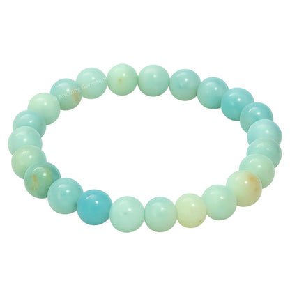 Amazing Gemstone Crystal Bracelet for Women Men's Gifts - Protection Healing Crystal Bracelet - 8mm Gemstone Beaded Stretchable Bracelet Pulseras Para Hombres Mujer Stocking Stuffers Mothers Day Gift (Amazonite)