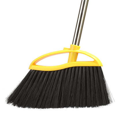 Gloffer Soft Bristles Broom for Indoor Sweeping, Household Cleaning Angle Broom with 55inch Long Handle for Home Office Hardwood Tile Floors Kitchen