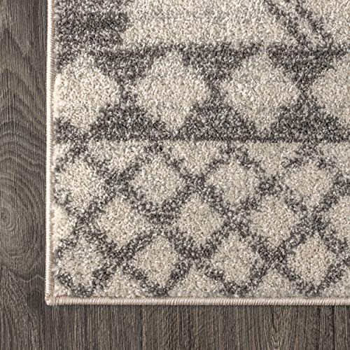 JONATHAN Y Amir Moroccan Beni Souk Cream/Gray Indoor Area Rug, 8x10, Bohemian, Scandinavian, Easy-Cleaning for Living Room, Bedroom, Kitchen, Pet Friendly, Non-Shedding (MOH200B-8)