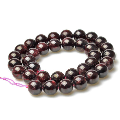 MJDCB Natural Stone Beads Garnet Round Loose Beads for Jewelry Making DIY Bracelet Necklace (10mm)