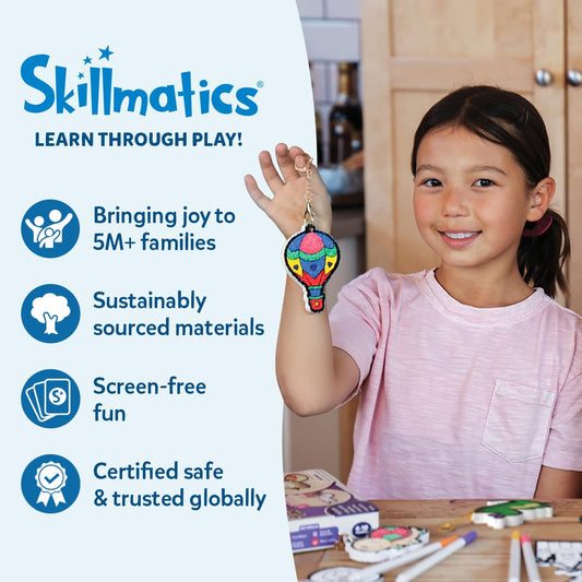 Skillmatics Scissor Skills Activity Book - Snip Snip, 25 Fun Cutting & Creative Activities for Preschoolers, 2 Child-Safe Scissors, Fine Motor Skills, Felt Craft Kit, Gifts for Kids Ages 3, 4, 5, 6, 7