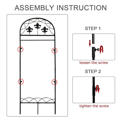 ESTTOP Garden Flag Stand, Metal Yard Flag Holer, Fleur Style Decorative Flag Pole Stake for Outside, Suit for 12 * 24 inch Christmas Garden Flag (Flag Not Include)