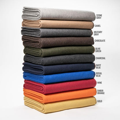 Arcturus Military Wool Blanket - Warm, Thick, Washable - Great for Outdoors, Camping, Stadium Blanket, Picnics, Travel - Car & Bushcraft Survival Kits (Olive Green)