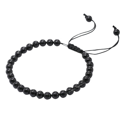 Amazing Gemstone Black Tourmaline Bracelet for Women Men's Gifts - Protection Healing Crystal Bracelet - 6mm Gemstone Beaded Adjustable Bracelet Pulseras Para Hombres Mujer Stocking Stuffers