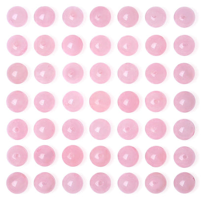 QINJIEJIE 100PCS Rose Quartz Beads 8mm Natural Stone Beads Round Loose Gemstone Bead for Bracelet Beading Crystal Jewelry Making DIY Necklace Earrings 0.32"