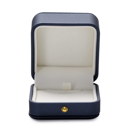 Papten PU Leather Necklace Box Velvet Interior Necklace Gift Box Pendant Case Display Storage Case for Anniversary Wedding Birthday Mother's Day (Steel-Blue)