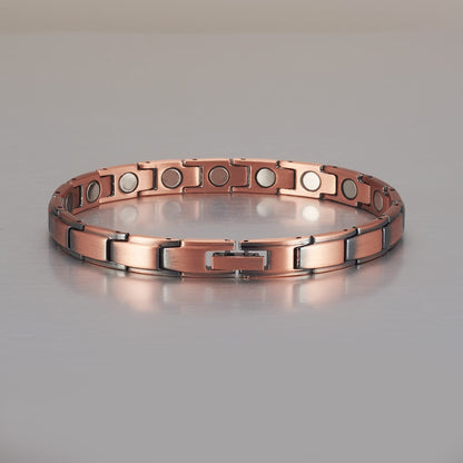 EnerCoppeX Copper Magnetic Bracelet for Women - Detox Jewelry with 3500 Gauss Magnet