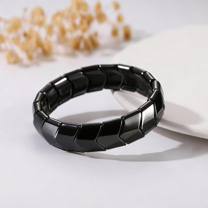 DONYUDE Unique Fathers Day Bracelet Gifts Hematite Bracelet for Men Heavy Arrowhead Hematite Bracelets for Dad Grandpa Reignites Masculine Energy Birthday Gift for Men Crystal Jewelry