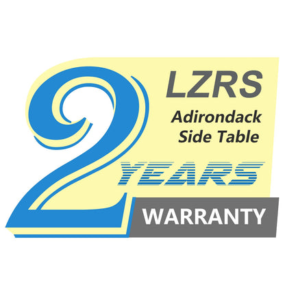 LZRS Double Adirondack Side Table, Outdoor Side Tables, End Tables for Patio, Backyard,Pool, Indoor Companion, Easy Maintenance & Weather Resistant(Black)