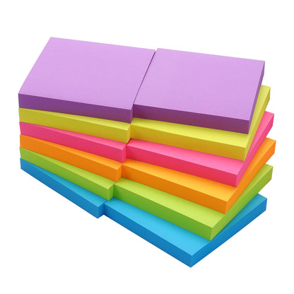 Sticky Notes 3x3 inch, Bright Colors Self-Stick Pads, 12 Pads/Pack, 100 Sheets/Pad, Total 1200 Sheets